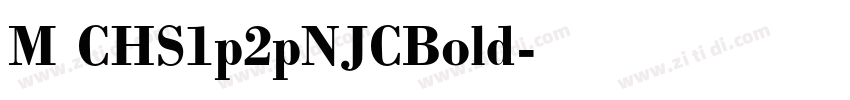 M CHS1p2pNJCBold字体转换